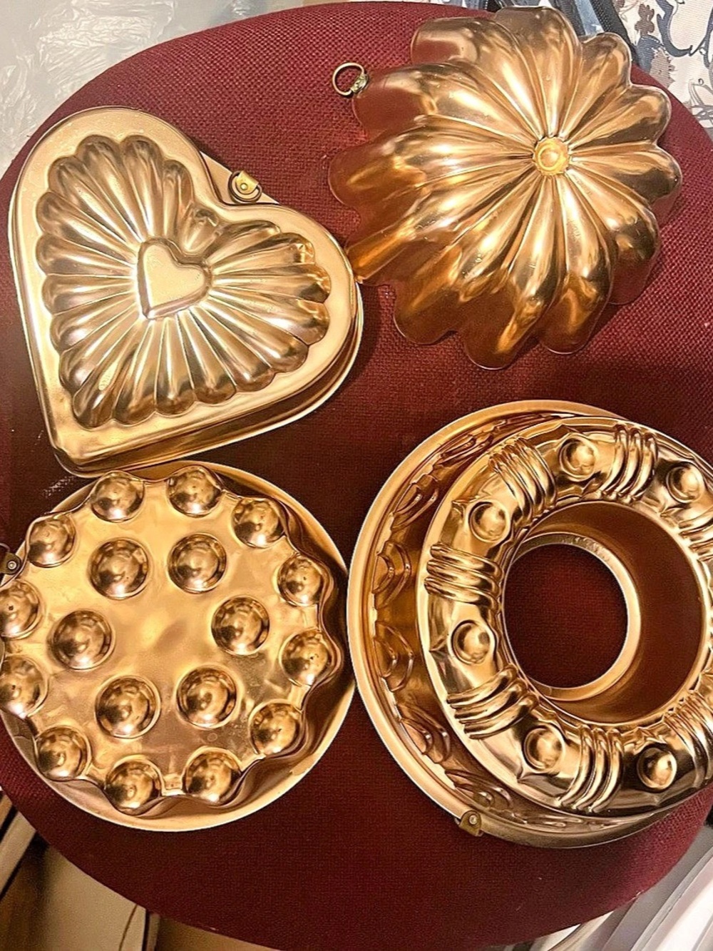 Gold Baking Molds Set of 4